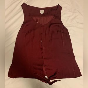 A.New.Day Satin/Silky Red Tank Top size M